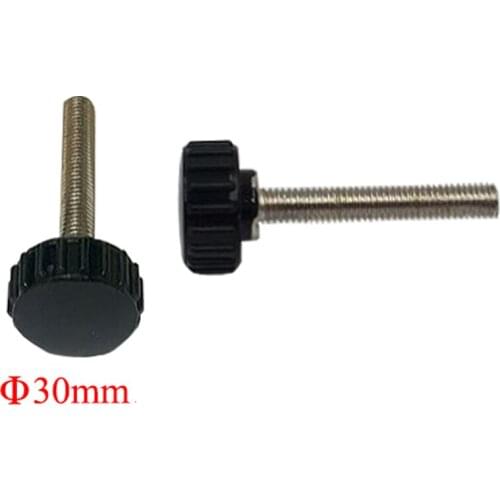 M8 M10 Thread OD 45mm 50mm 55mm 60mm 70mm Length 30mm Round Head Diameter Male Screw On Thumb Handle Clamping Knurled Grip Knob