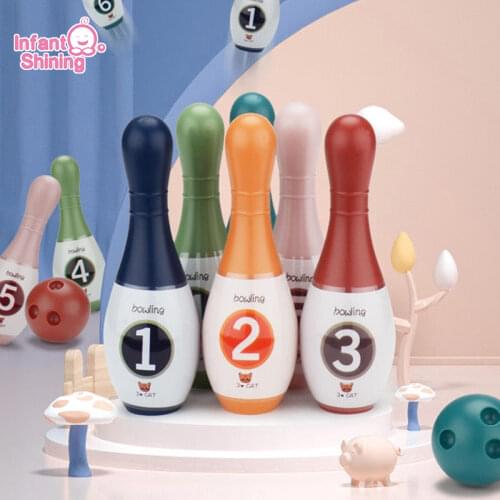 Infant Shining Childrens Bowling Ball Toy Sports Ball Set Indoor Outdoor Kids Sport Balls Toy Outdoor Toys for Kids Bowling