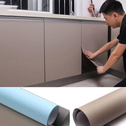 Cabinet Stickers Furniture Renovation Stickers Thicken Self-Adhesive Film Kitchen Waterproof Oil-Proof Wallpaper Home Decoration