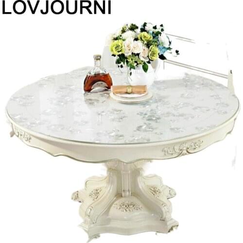 Plastique Cosas Para El Hogar Plastic Wedding Tafelkleed Rond Round PVC Cover Nappe Toalha De Mesa Tablecloth Table Cloth