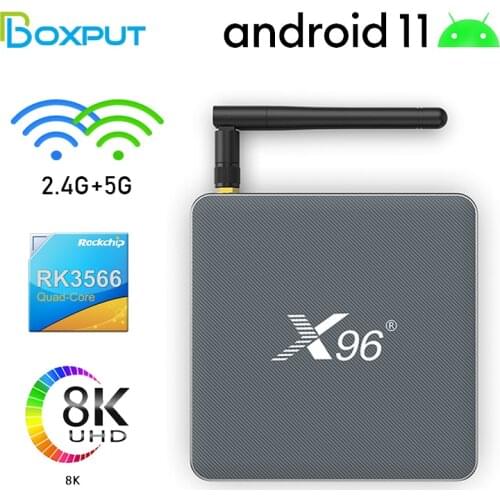 X96 X6 Rockchip RK3566 Android 11 TV Box 2T2R MIMO 2.4G 5G Dual Wifi 1000M BT4.2 8K TVBox 8GB RAM 128GB 64GB ROM Media Play OTA