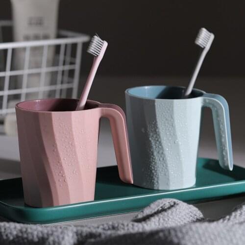 Simple Nordic Travel Portable Washing Cup Bathroom Plastic Toothbrush Holder Good Morning Storage Organizer Cup