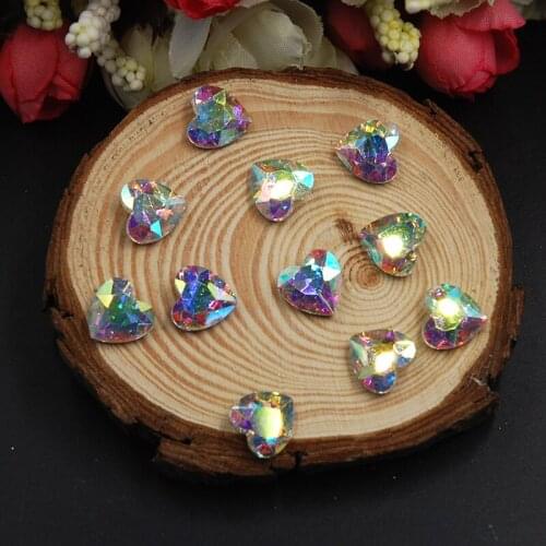 New Sale 6mm~27mm Heart Shaped Crystal AB Glass Rhinestones Point Back Beads For DIY Necklace & Making Bracelet