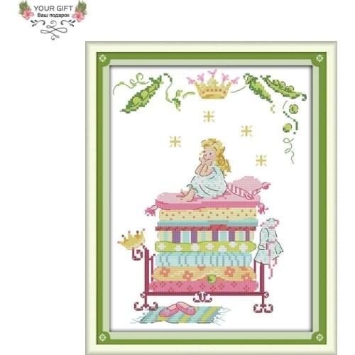Your Gift C887 14CT 11CT Counted and Stamped Home Decor Princess Dream Needlework Embroidery DIY Cross Stitch Kits