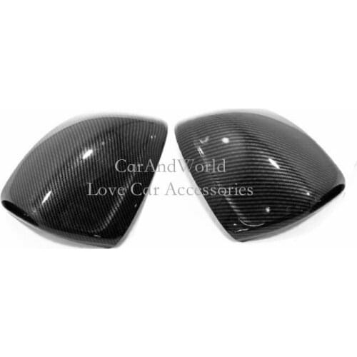 For Volvo XC40 2018 2019 Side Door Rear View Mirror Protector Cover Rearview Frame Panel Trim Carbon Fibre Car Molding Accessory