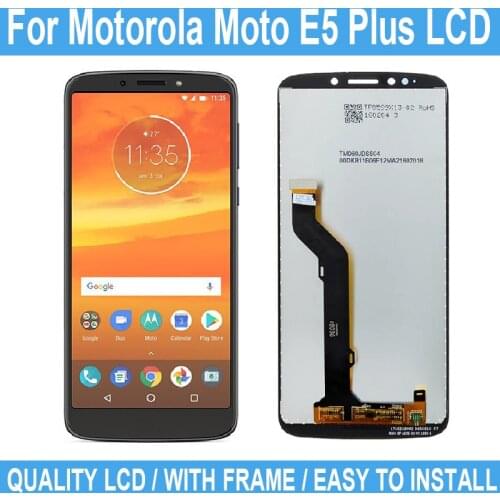 6.0" LCD For Motorola Moto E5 Plus No Frame Display Touch Screen For Motorola XT1922 XT1944 Digitizer Assembly+Repair Parts+Tool