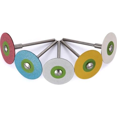 1PC Dental Stones Wheel Grinder For Zirconia Ceramics (HP) 26mm Metal Dental Rubber Diamond Polisher Wheel Disc For Porcelain