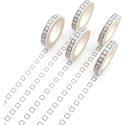 1 Roll Square Washi Tape Sticky Masking Tape Hand Tear Adhesive Paper Washi Tape Book Adhesive School Office Stationery Supplies