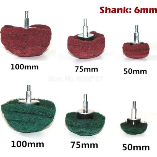 1Pcs Mushroom Type Abrasive Diameter Polishing Wheel Scouring Pad Grinding Metal Surface Sanding Buffing Head Nylon Fiber Tool