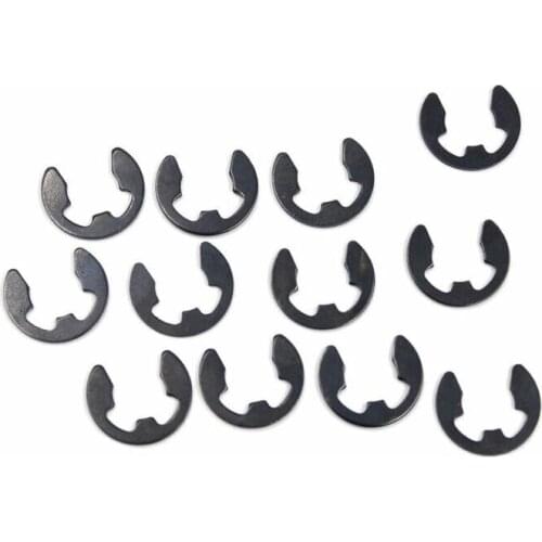 120pcs/pack black steel E-ring washer assortment kit, split washer, snap ring, for shaft fastener