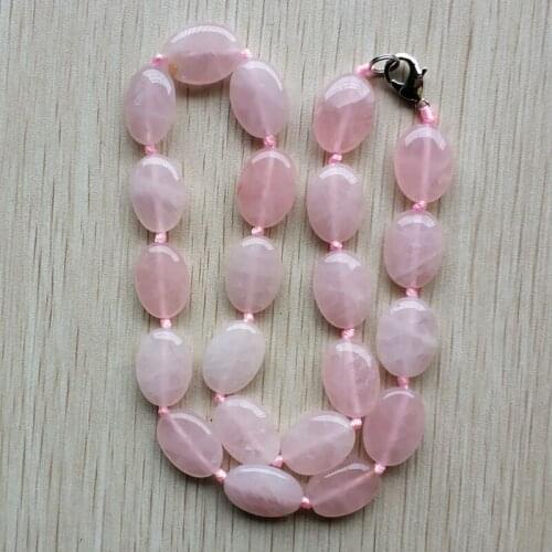 2018 new fashion hot selling good quality natural stone oval shape beads pendants & necklace jewelry free shipping