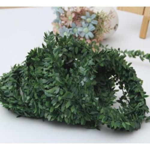 7.5m Artificial Plant Vines Wall Hanging Simulation Rattan Leaves Branches Plastic Green Plant Ivy Leaf Wall Home Wedding Decor