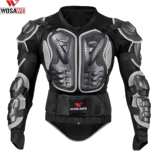 WOSAWE Motocross Motorcycle Armor Motos Motocicleta Body Armor Shirt Jacket PVC EVA Back Shoulder Protector Gear Size M-3XL