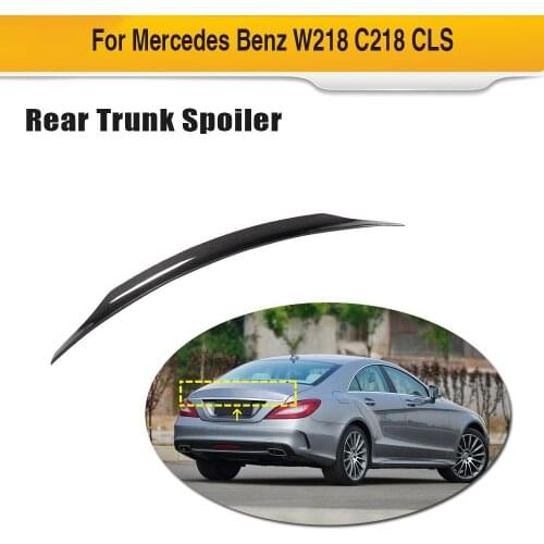 Car Rear Spoiler Wing for Mercedes Benz CLS Class W218 Sedan 2012 - 2017 Rear Trunk Wing Spoiler Boot Lid Carbon Fiber
