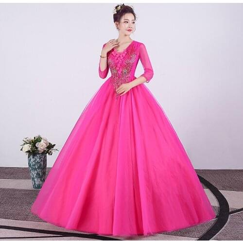 Quinceanera Dresses Long Sleeves Scoop Neck Tulle With Lace Ball Gown Vestidos De Quince Anos