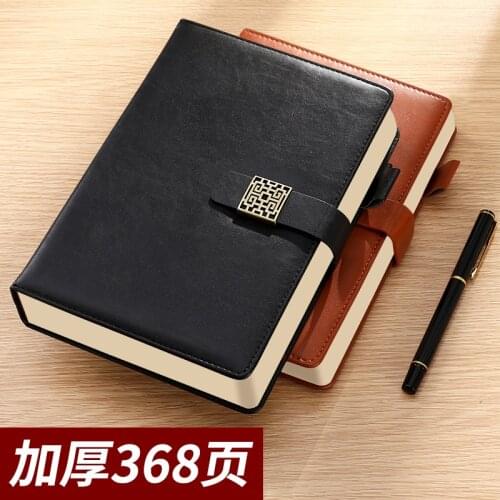Super thick notebook A5 business thickening Book Retro Simple Notepad Student Meeting Record Book Art Exquisite Office Diary