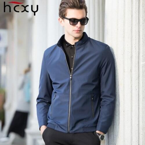 HCXY Brand 2019 Mens Jackets Spring & Autumn Business Casual Jacket High Quality Slim Jacket Coat For Male Large size M-4XL