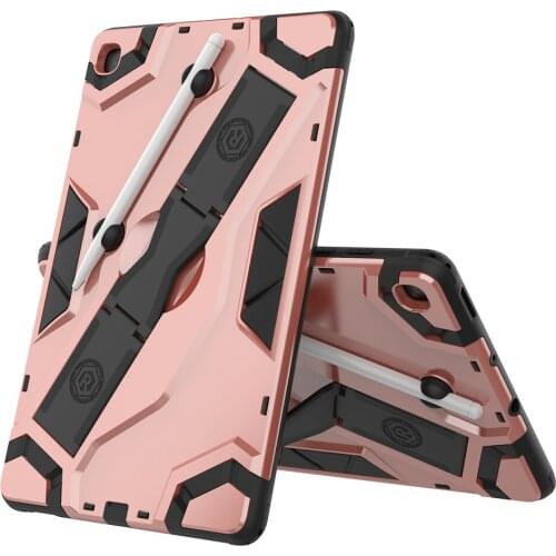 Armor Shockproof For Samsung Galaxy Tab A S6 Lite SM-P610 P615 2020 10.5 Case Silicone TPU + PC Holder Tablet Case +PenFilm
