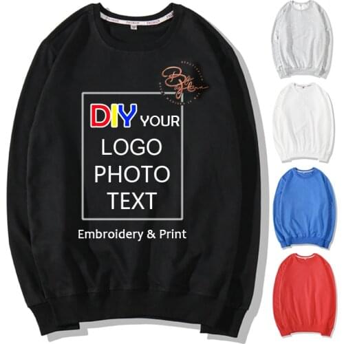 One piece Customized men hoodies women sweatshirt Team Photo logo Print Embroidery Text Reflective Design Advertising clothes