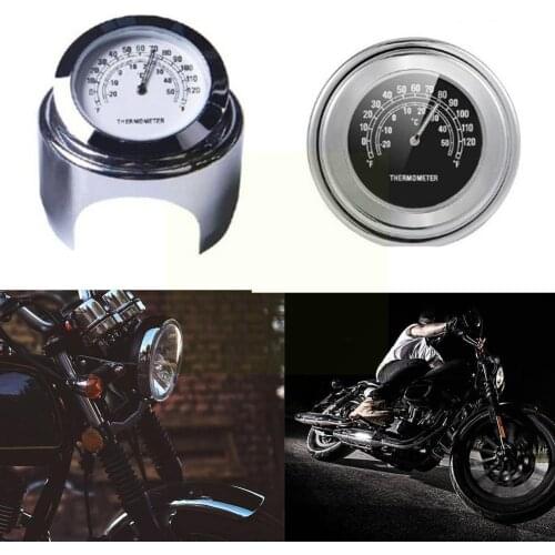 22-25MM Motorcycle Handlebar Clock Thermometer Waterproof For Kawasaki Dial Mount for YAMAHA Handlebar Moto Accessories R9O4