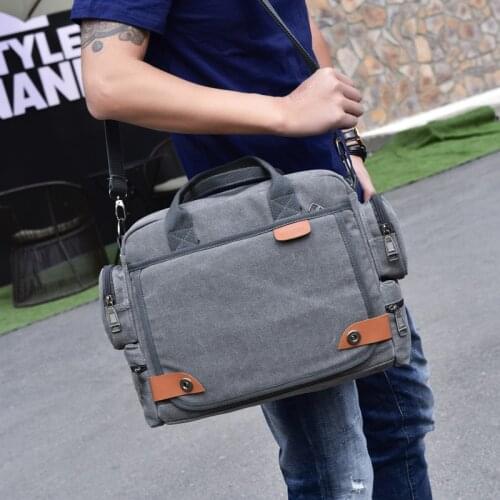 Business Canvas Messenger Bags For Men Vintage Canvas Bag Men Casual Crossbody Bag Laptop Travel Bags Bolsa Masculina