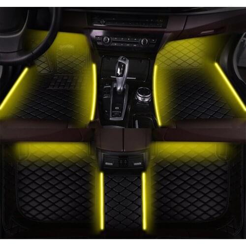 For Audi RS3 2013 2014 2015 2016 2017 Car Floor Mats Carpet Lights Led Decorative Interior Lights Kit Car Accessories