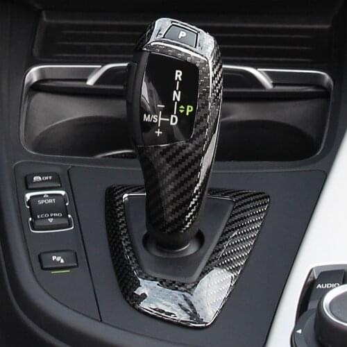 For BMW F20 F30 F31 F34 Carbon Fiber Refit Car Gearshift Panel Frame Stickers Gear Knob Cover Decorations for 5 Series GT X3 X4