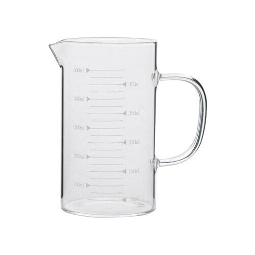 Household heat-resistant glass measuring cup with graduated large-capacity water cup Household baking cup