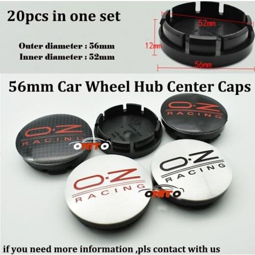 20pcs/set 56mm Auto Wheel Center Covers Label Logo for OZ Racing Car Logo Badge Emblem Wheel Hub Caps Car Stickers Car Styling