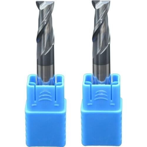 HRC45 Degree Tungsten Steel End Mill 2 Flute Keyway Alloy Tool Steel Slotting