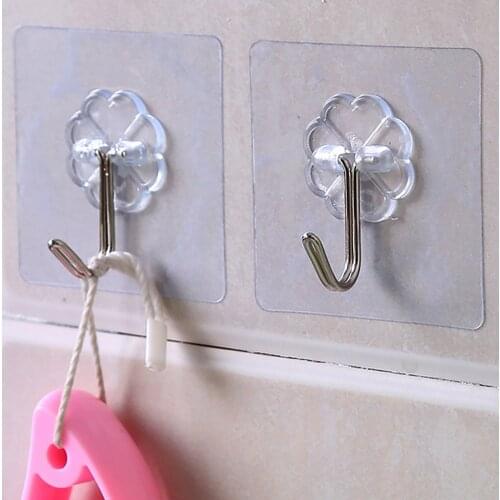 HOT Waterproof Transparent Hanger Strong Non-marking Transparent Hook Opp Bagged Hooks Suction Cup Hook Bathroom Kitchen