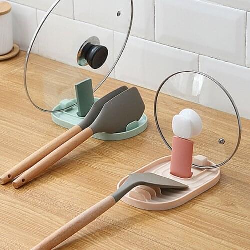 Multi-Color Foldable Spatula Rack Pot Cover Shelf Tray Kitchen Storage Organizer Multi-Function Mat Household Accessories