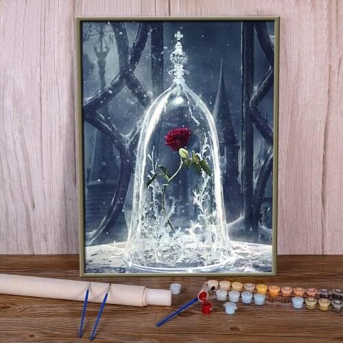 Landscape Flower Coloring By Numbers Painting Package Oil Paints 40*50 Paiting By Numbers Home Decor For Adults Handiwork Art