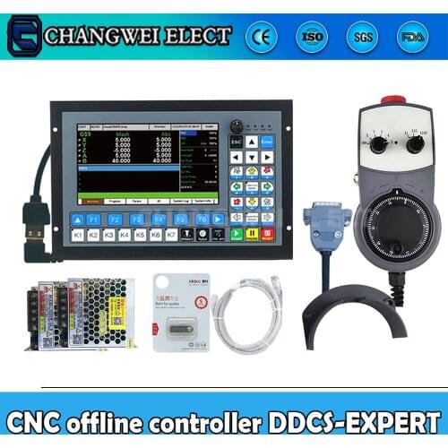 DDCS-EXPERT-3/4/5 Axis CNC offline independent controller supports closed-loop/ATC stepper driver to replace DDCSV3.1 stop MPG