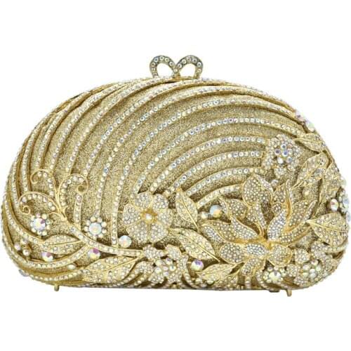 New Fashion Metal Bridal Handbag Diamond Wedding Handbag Bridal Purse Rhinestone Bag Metal Diamond Evening Bag