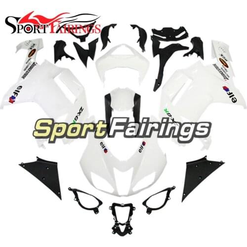 Fairings For Kawasaki ZX6R ZX-6R 636 Year 07-08 2007 2008 Sportbike ABS Motorcycle Fairing Kit Bodywork Cowling White Carenes