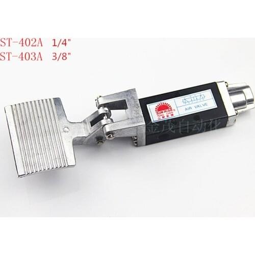 1/4" 3/8" Port 2 Position 5 Way Pneumatic Foot Pedal Valve ST-402A / ST-403A