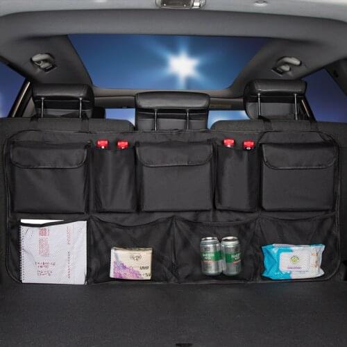 Car seat back storage hanging bag suv car waterproof storage storage box net bag in-car supplies