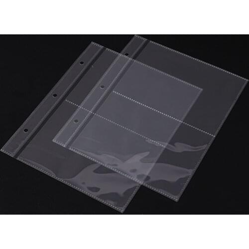 50pcs/Lot Transparent Loose-Leaf Wallets Pages Collection Card Pockets Trading Sleeves Storage Photo Albums Organizer Accessory