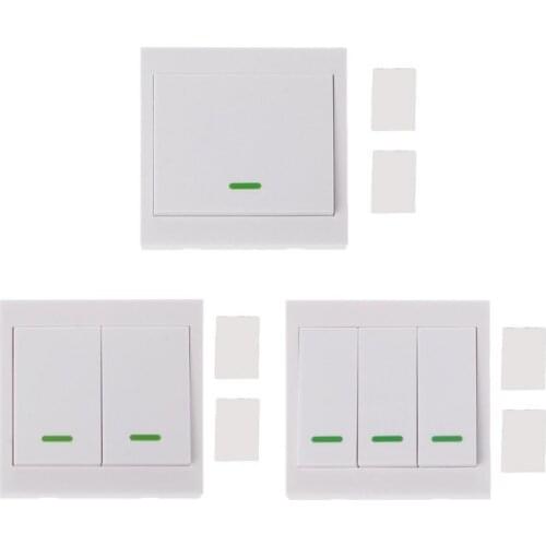 Wall Panel Remote Transmitter 433MHz RF Wireless 1 2 3 Button Remote Control Switch Stick Wireless Switch Control