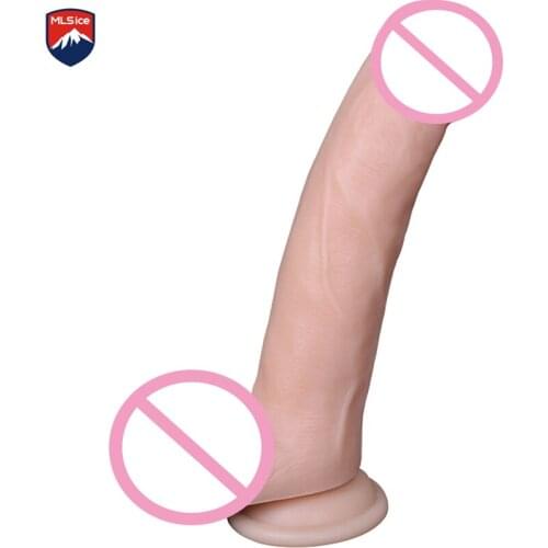 Realistic Penis Cyberskin Huge Big Dildo with Suction Cup Sex Products for Women Dildo Realistic Rubber Penis Dido for Women