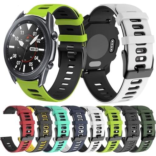 Silicone 22MM Wristbands For Samsung Galaxy Watch 46mm Gear S3 Classic/Frontier Galaxy Watch 3 45mm Bracelet For Huawei GT Strap
