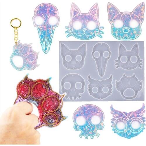 Silicone Mold DIY Keychain Pendants Crafts Jewelry Making Tools for Resin Soap