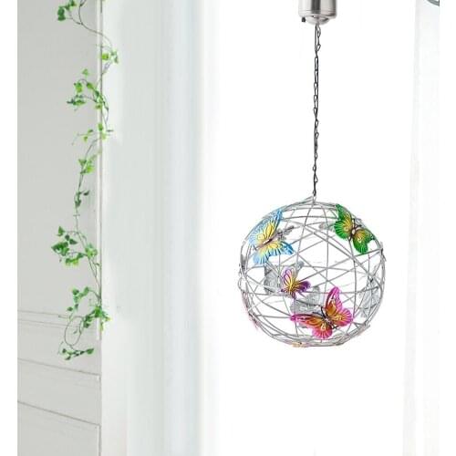 Solar Butterflies Round Ball Light Unique Outdoor Waterproof Garden Pathway Decoration Weatherproof Night Lamps
