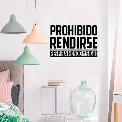 Etiqueta de la pared frase en español etiqueta de la pared decoración del hogar para la sala de estar dormitorio vinilo DW7440