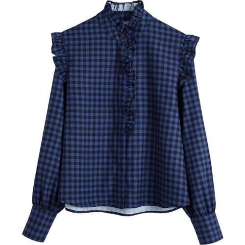 Блузки в клетку Xikom China At AliExpress