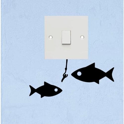 Fun fishing Wall Sticker Home Decoration Accessories For Home Decor Living Room Bedroom Removable Decor Wall Decals