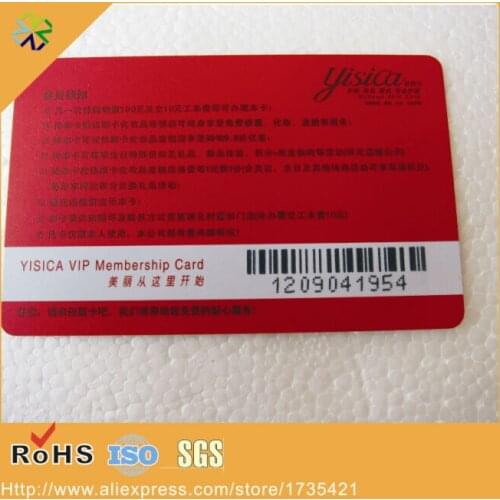 Frosted surface effect hard plastic pvc material both side printing EM4300 barcode rfid card