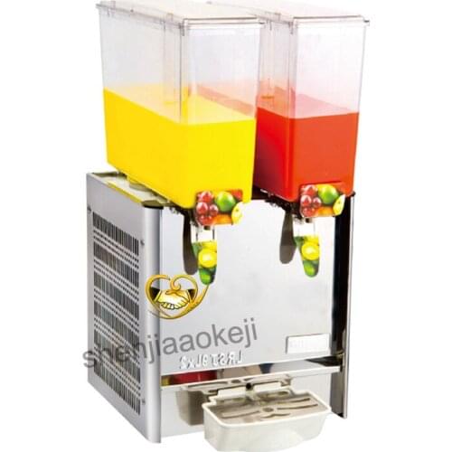 1pc Commercial Two-cylinder juice machine Drink container 9L *2 Juice Dispenser Cool & Mixing Beverage Machine 220v 280W