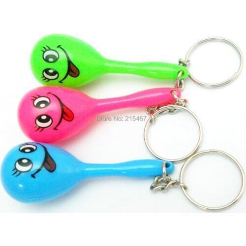 36 Pcs Key Ring Mini Maracas Noise Maker Kids Birthday Party Favor Pinata Toys Gift Novelty Carnival Gadget Sourvenirs Giveaways